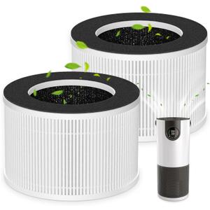 AP-H400 Replacement Filter Compatible with Homedics 2-in-1 Cool Mist Humidifier & Air Purifier, 3-IN-1 HEPA Filter, Activated Carbon Filter and Pre-filter, 2 Pack