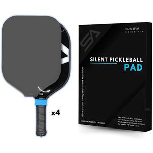 Shark Stealth Quiet Fin Noise-Reducing Paddle Cover for Pickleball, Contains Pads for 2 Paddles (Grey)