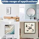 24 Pcs Black Flush Mount Bracket Stainless Steel Interlocking Hanging Buckle Headboard Wall Mounting Brackets with 96 PCS Screws