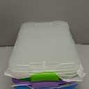 4 Qt (3.8L) Sensory Bin With Lid - 3 Pack, Stackable Storage Sensory Bins with Lids, Portable Sandbox, Organizers Sand, Arts, Crafts, (Blue, Green, Purple)