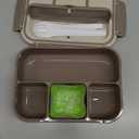 Bento Box Adult Lunch Box, Containers for Adults Men Women with 4 Compartments, Lunchable Food Container with Utensils, Sauce Jar, Muffin Liners, 40 Oz/5 Cup, Microwave & Dishwasher Safe, Brown (1200ML)