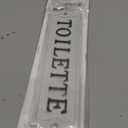 Cast Iron Toilette Sign Wall Decor Plaque - Decorative Restroom Sign for Home, Office, Store or Restaurant