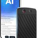 AI Voice Recorder,Note Voice Recorder with Transcribe Summarize  Two-Way Translation,112 Languages,App Control,64GB Memory,Suitable for Lectures,Meetings,Calls,International Exchange (Dark black)