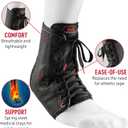 McDavid Lightweight Ankle Brace (Size: Small, Black)