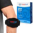 Tennis Elbow Brace - Adjustable Golfers Elbow Strap with Compression Pad - Cubital Tunnel & Tendonitis Support - Athletic Arm Bands for Golf & Weightlifting for Men, Women - 3 Strap Sizes Included