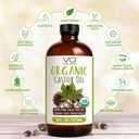 Castor Oil Pack Wrap Kit USDA Organic, 16 oz Cold-Pressed Hexane-Free Castor Oil in Glass Bottle | Adjustable Cotton Flannel Waist & Neck Wraps | Made in USA | Liver, Abdominal & Detox Therapy