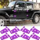 Door Hinge Cover Trim Exterior Accessories for Jeep Wrangler JK JKU Sport Rubicon Sahara X Unlimited 2-Door & 4-Door 2007-2018 (Purple 8PCS)