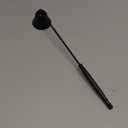 Kirecoo Candle Snuffer Extinguisher with Long Handle, Polished Stainless Steel Wick Flame Snuffer for Putting Out Wick Flame Safely, Black Candle Accessory