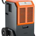163 Pints Commercial Dehumidifier, 4500 Sq.Ft Crawl Space Dehumidifier with Drain Hose, 24H Timer, Industrial Dehumidifier for Basement, Warehouse, Job Site (Orange)