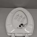 Bemis 7300SLEC Slow Close Toilet Seat, Easy Clean Hinges and Durable Plastic Seat, Made in USA, Elongated, White