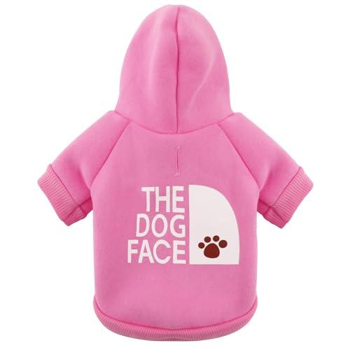 Paiaite Pink Chihuahua Dog Hoodie: Keep Your Pup Warm and Stylish with a 'The Dog Face' Printed Sweatshirt Pet Clothes, and Sweater Coat All in One Perfect for Winter and Cool Summer Nights! Pink XS
