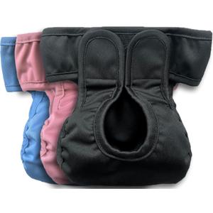 Kitty Bum Bums Reusable Cat Diapers and Stud Pants to Prevent Pee Marking - with Adjustable Tabs to Fit (Pack of 3) (Large)