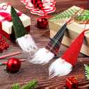 2 x Skylety Skylety Gnome Ornaments Christmas Hanging Buffalo Plaid Decor for Christmas Tree Scandinavian Decorations Santa Gnome Tomte Plush Ornaments Bulk