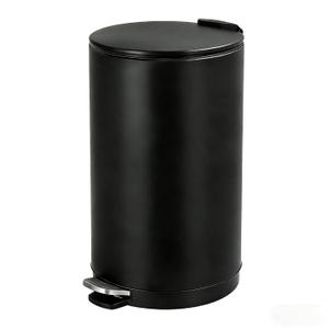 Towallmark 30L/8Gal Round Trash Can, Stainless Steel Garbage Can with Soft Close Lid, Step-On Garbage Bin with Removable Inner Bucket and Foot Pedal, Removable Inner Bucket for Living Room, Kitchen