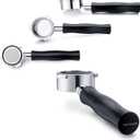 Normcore 51mm Naked Bottomless Portafilter 3 Ears Fits Delonghi Dedica EC680 and EC685, and SMEG & EUPA Coffee Machines with Anodized Aluminum Handle - Included Portafilter Filter Basket (Black)