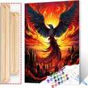 Ice Hockey Players Paint by Numbers for Adults Beginner Graffitic Sportman DIY Paintwork Acrylic Canvas Girls Bedroom Decor Extreme Sports Athletes Painting Kits Craft 16x20 Inch GiftDIY Frame  (Artwork-26)