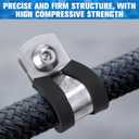 Shimeyao 200 Pcs 3/8 Inch Cable Stainless Steel Pipe Clamps Rubber Coated Cushioned Insulated Wire Clamp for Pipe Fuel Line Hose Cord Tube