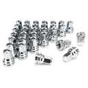 32PCS Wheel Lug Nut (Chrome) of 14x1.5 Lug Nuts Fit for 2017-2024 Ford F250 F350 Replace HCPZ-1012-A HCPZ-1012-B - Wheel Accessories Parts Set (Silver)