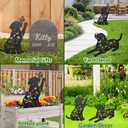 Metal Dog Garden Decor for Outside, 17 Inch Labrador Dog Gifts for Women Men, Rust-Proof Garden Stakes Black Silhouette Yard Art Statues, Yard Decorative for Patio Lawn Ornaments, Set of 2