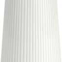 White Ceramic Vase, GUKJOB Small Cute Flower Vase for Pampas Grass, Home, Living Room, Dining Table, Farmhouse, Office Decor, Bedroom, Table, and Kitchen Shelf (White) (White)