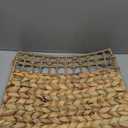 ELYKEN 42 Inch Woven Rattan Christmas Tree Collar, Stylish Seagrass & Water Hyacinth Xmas Tree Skirt for Artificial Trees, Wicker Tree Base Cover with Cord Cut-Out Farmhouse Tree Ring for Home Decor (Natural)