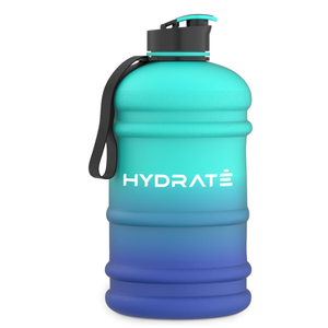 HYDRATE XL Gym Water Bottle for Men - Half Gallon Water Jug, Perfect for Hydration - Flip Cap Large Sports Bottle with Leak Proof Silicone Seal - BPA Free, Reusable Bottle - 2.2L Blue (74.4 Ounces, Blue Lagoon)