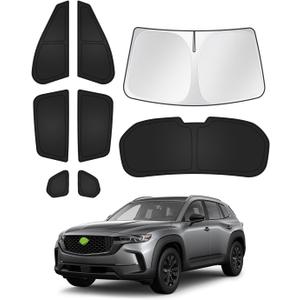 Canvcle Sunshades for Mazda CX-50 2023-2025 2026 CX50 Accessories Windshield Sun Shade Side Rear Window Shade Cover Sun Visor Shield Privacy Protection for Camping Keep Vehicle Cool Black 8PCS