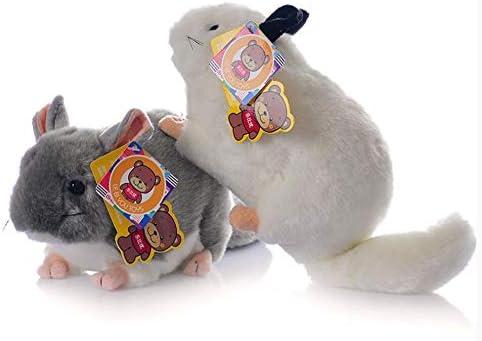 Cute rabbit 12 inch Chinchilla Plush Toy Stuffed Animal Toy Plush Animal Doll (Gray + White)