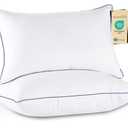 JOLLYVOGUE Bed Pillows Standard/Full Size Set of 2, Washable Supportive Bed Pillows with Super Soft Down Alternative Fill, Luxury Fluffy Hotel Quality for Side, Back, and Stomach Sleepers