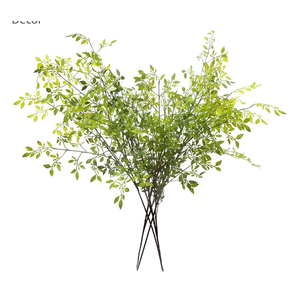 Melorca&Guilla Artificial Plants,4PCS 43.3" Green Nandina Faux Branches for Vase,Faux Greenry Stems Fake Plants for Shop Garden Office Home Décor