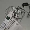 Panasonic Cordless Phone, 1.6" Backlit Display, Call Block, Speakerphone, 10 Hours Talk Time, 1 Handset - KX-TGC200W (White)
