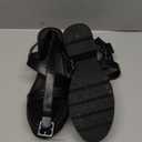 Agodor Women's Goth Black Platform Sandals Ankle Strap Chunky High Heels Open Toe Slingback Roman Gladiator Shoes 43