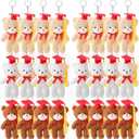 24 Pcs Class of 2025 Mini Graduation Bears Bulk 4. 72'' Grad Bears Stuffed Animal Plush with Cap for Prek Kindergarten Graduation Party Gifts(Red)