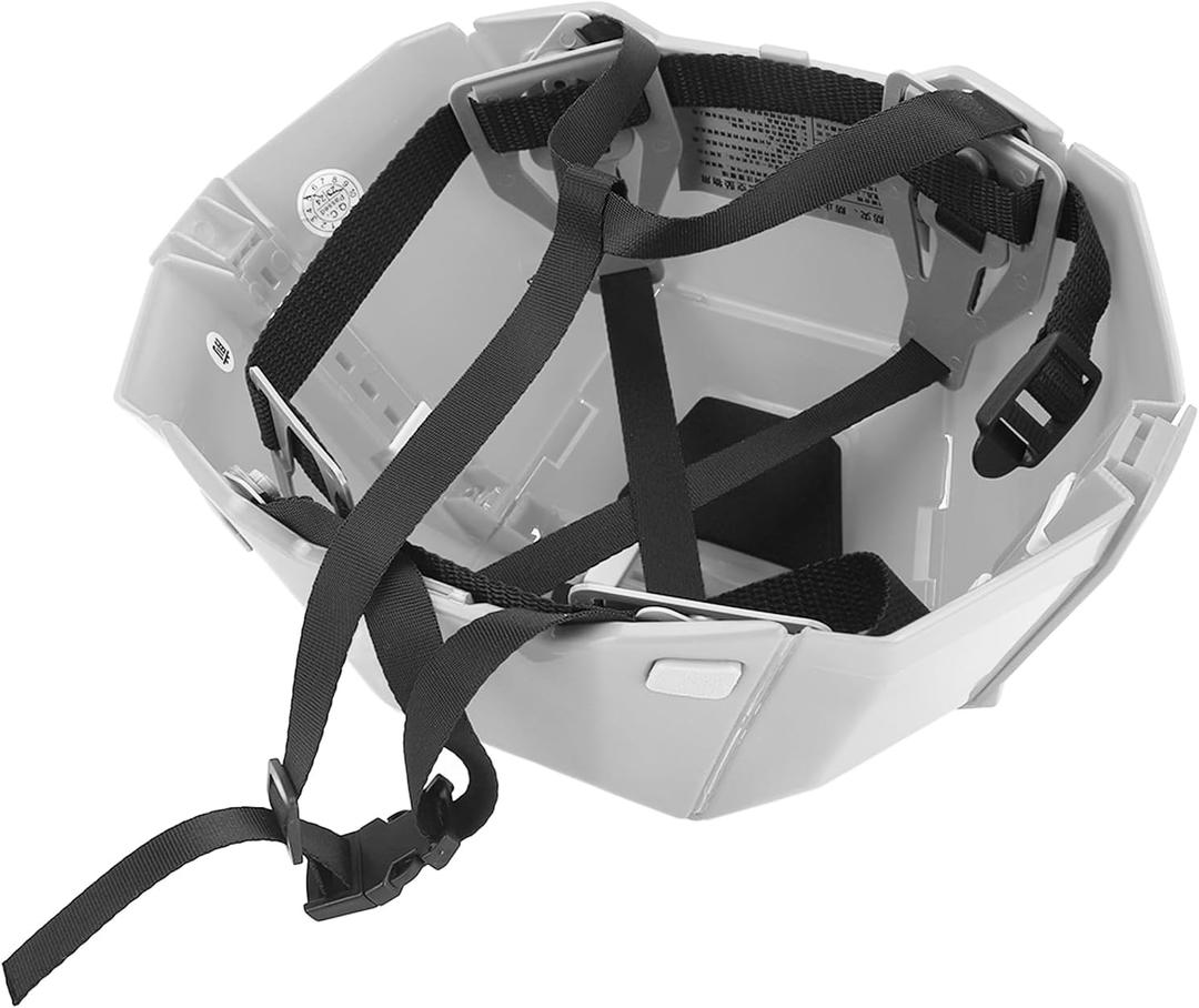 Foldable Safety Helmet for Outdoor Sports & Work, Lightweight Adjustable Plastic Head Protection, Impact-Resistant Design for Riding, Scooter, Construction, and Emergency Response (White)