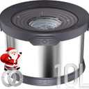 UPSKY Dog Water Bowl No Spill 10L Stainless Steel, 2.6 Gallon Large Capacity Spill-Proof Dog Bowls, Non-Slip Slow Drinking Anti-Splash Bowl for Large Messy Drinkers, No Mess Indoor/Outdoor Use, Gray (Grey)