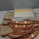 4 Set Baskets for Gifts Empty Large Woven Bamboo Gift Baskets Kit with Ribbons, Gift Bags & Gift Cards for Birthday, Baby Shower & Housewarming Wrapping