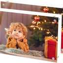 Acrylic Picture Frame 3x5, Double Sided Photo Frames for Refrigerator with Magnetic Corners, Transparent Acrylic Frame for Desk or Tabletop Display Family,Wedding, Baby Pictures(2 Pack)