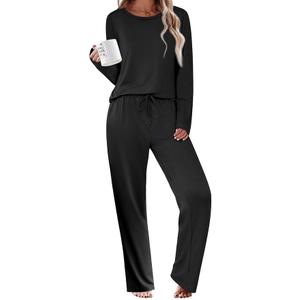 Ekouaer Womens Pajama Sets 2 Piece Sleepwear Soft Pajamas Long Sleeve Pjs Comfy Loungewear, S 