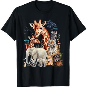 Zoo Animals Wildlife Birthday Party Animal Safari Jungle T-Shirt Small