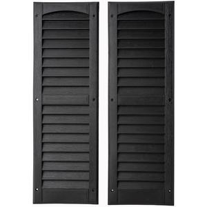 2 Pack, Louvered Shed Shutter or Playhouse Shutter Black 9" X 27"