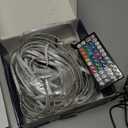 FBZ 100Ft Outdoor Waterproof LED Strip Lights,Music Sync RGB IP65 Led Lights with App Control and Remote,Color Changing Waterproof Led Rope Lights for Outdoor,Balcony,Roof,Garden,Stairs Party