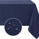Softalker Rectangle Tablecloth, Waterproof & Stain Resistant Table Cloths Wrinkle Free Fabric Washable 210GSM Polyester Table Cover for Dining/Party/Outdoor - 60 x 102 inch,Navy Blue
