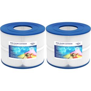 Membrane Solutions Spa Hot Tub Filter Replaces Compatible with PBF40, PBF40M, Bullfrog Wellspring 30 Coreless 10-00282, Spa Filter Replacement Cartridge - 2 Pack