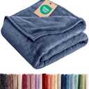 Ultra Soft Fleece Blanket Twin Size - Flannel Fleece Luxury Twin Blanket - Lightweight for Couch Bed Chair - Thick, Warm and Breathable - All Season Cozy Anti-Static Microplush Bedding, Washed Blue