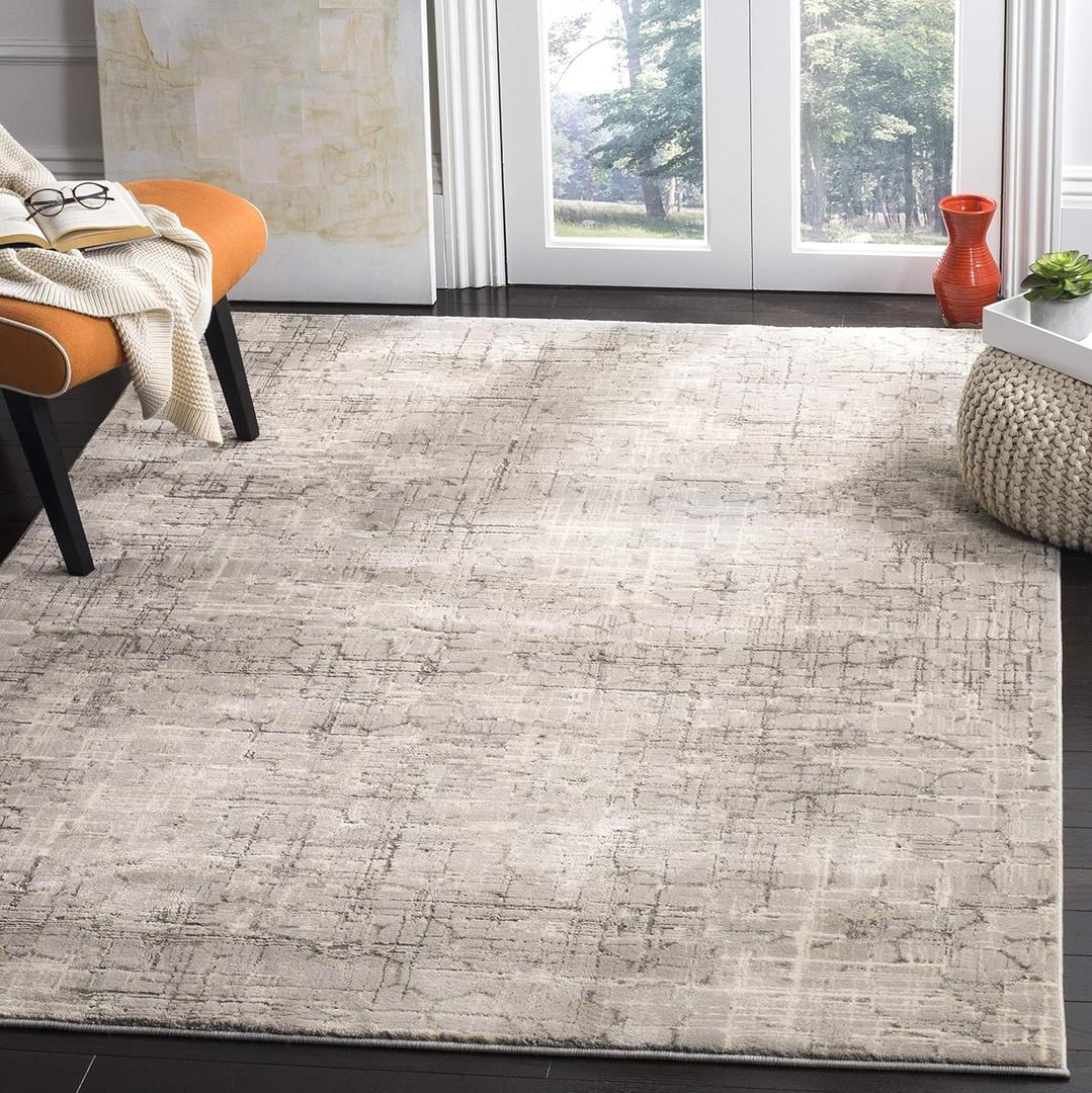 SAFAVIEH Meadow Collection 5'3" x 7'6" Grey MDW171F Modern Abstract Area Rug (5'3" x 7'6" (Rectangular)