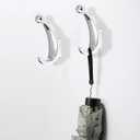 4 Pack Bathroom Towel Hooks, Screw in Metal Robe & Coat Hooks for Wall(Chrome)