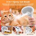 3 In 1 Cat Brush, Anti-Static Dog Brush One-click Self-cleaning Comb for Furry Pet, Rechargeable USB Cat Steam Brush for Shedding, Horse and Dog