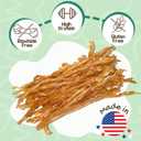 Nature Gnaws USA Turkey Tendons for Dogs (1Lb) - Delicious Grain Free Reward Snack for Small, Medium & Large Breeds - Premium Natural Dog Chew Treats (EXP 07/01/28)