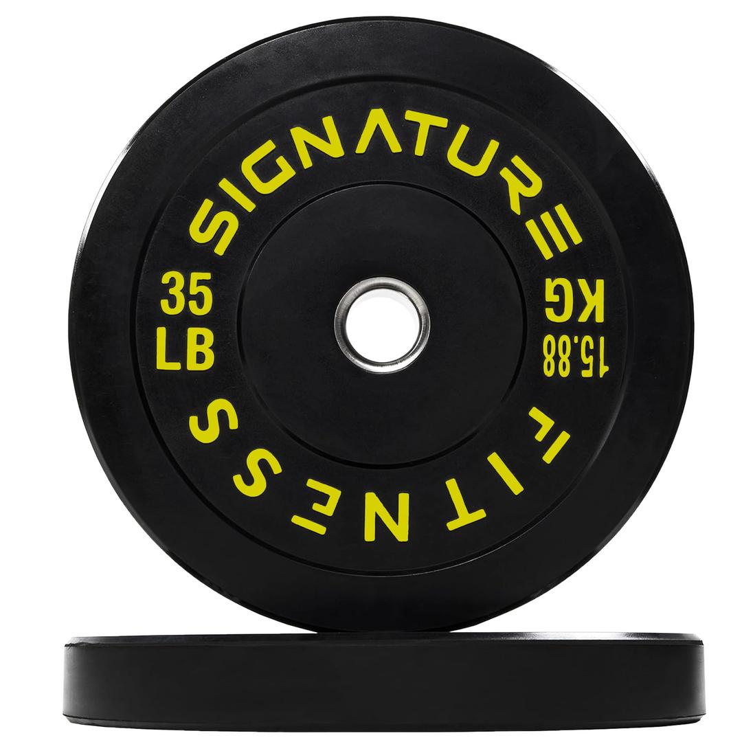 Fitvids Olympic Bumper Plate Set, 1 Weight Plates for Strength Training & Weightlifting, Lb 35