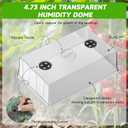 Seed Starter Tray, Seedling Trays Kit for Plant, Germination Trays with 4.73 Inch High Humidity DomesLarge Growing Space & Better Air Flow for Seed Starting, Growing Tray, Gardening Gifts, 6PCS